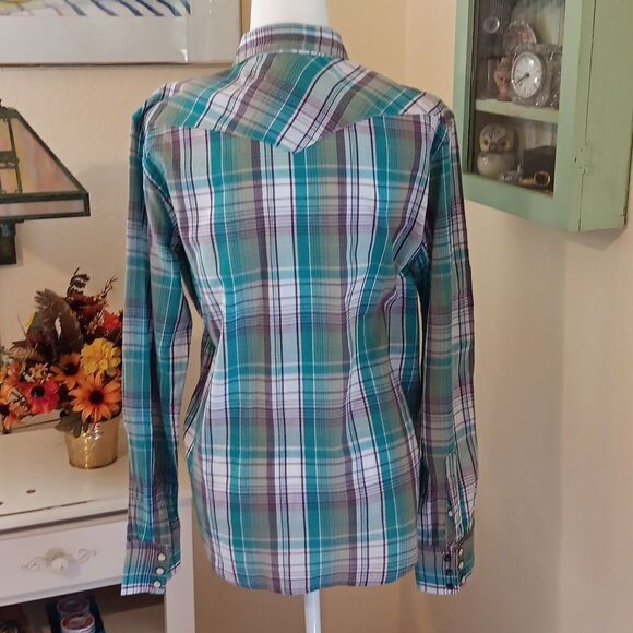 Salt Valley Snap Front Western Top Coastal Cowgirl - Picture 6 of 11